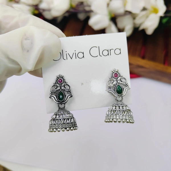 Sisterhood Silver Jhumkas 6001