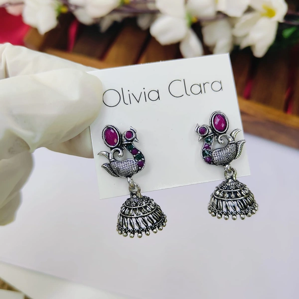 Sisterhood Silver Jhumkas 6006