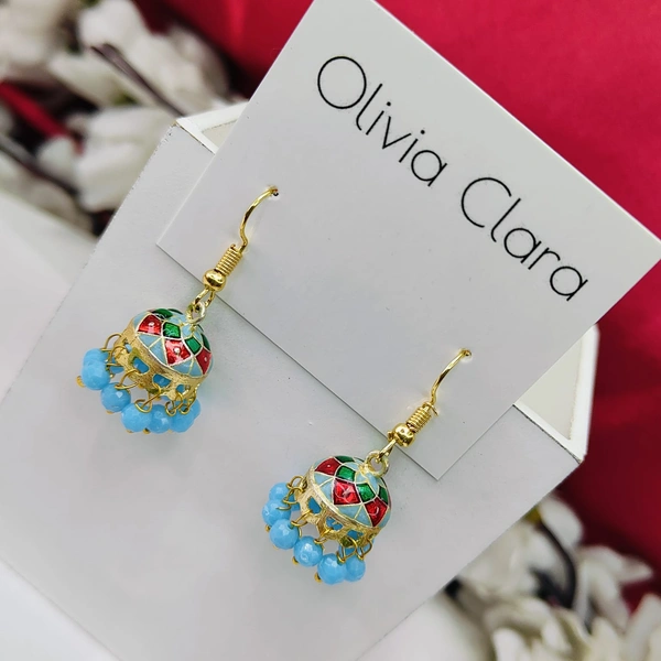 Sisterhood Meenakari Jhumkas 13