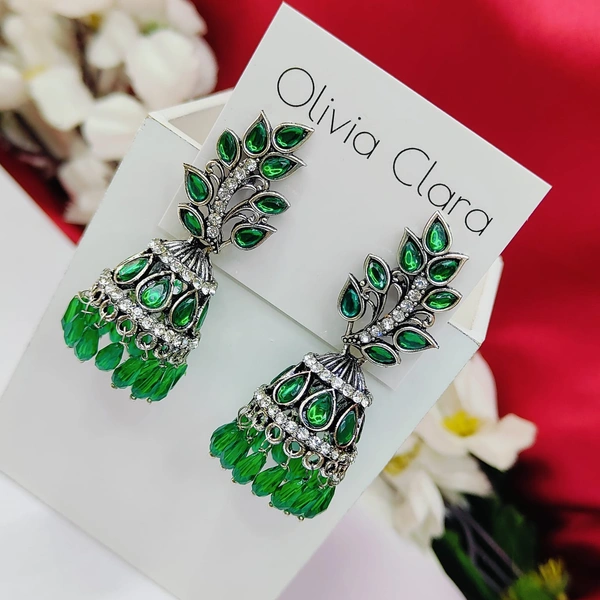 Sisterhood Stone Jhumkas 1