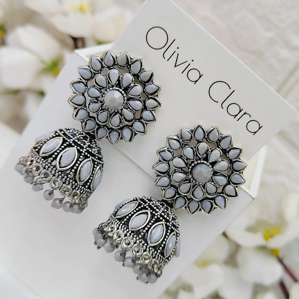 Sisterhood Stone Jhumkas 11