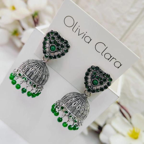 Sisterhood Stone Jhumkas 15