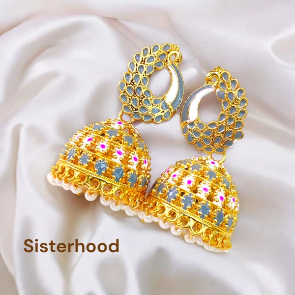 Sisterhood Traditional Jhumkas 28 - Gray