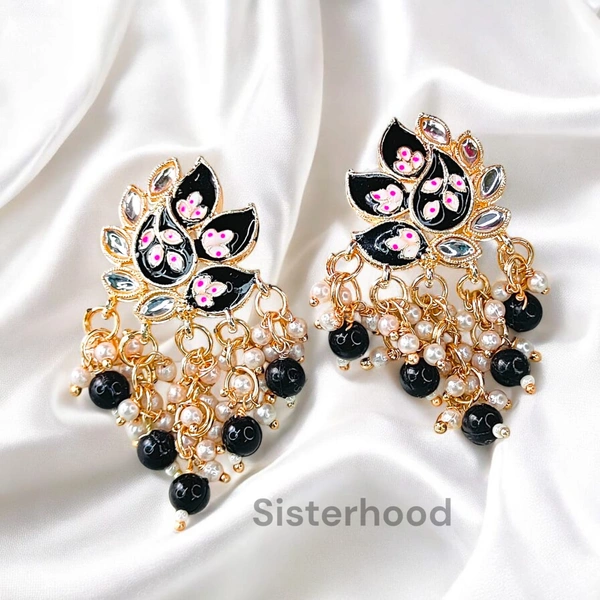 Sisterhood Kundan Pearl Earring 3