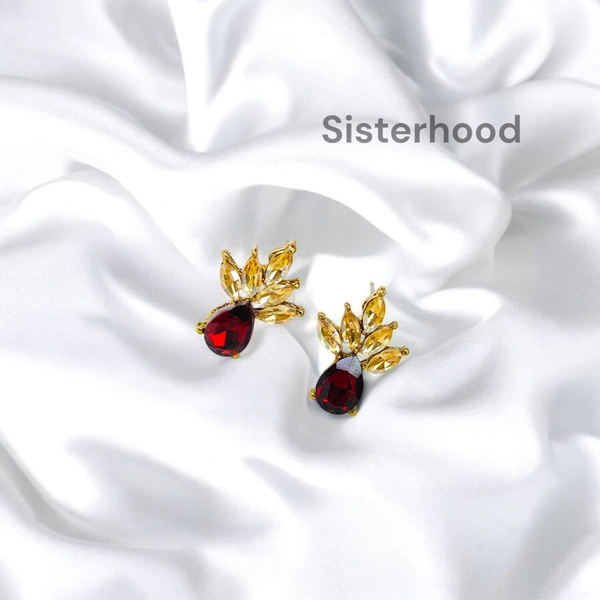 Sisterhood crystal Earring 5 - Maroon