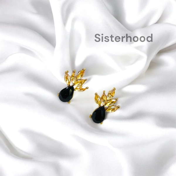 Sisterhood crystal Earring 2 - Black