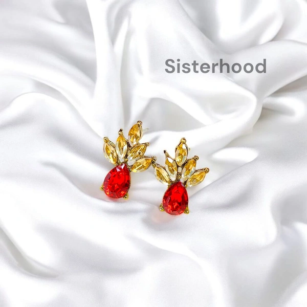 Sisterhood crystal Earring 10 - Red