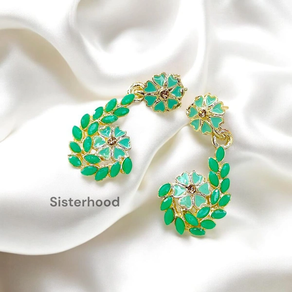 Sisterhood Party wear Earring12 - Green