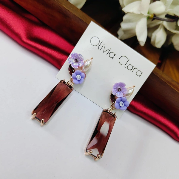 Sisterhood Floral Glass Earring3