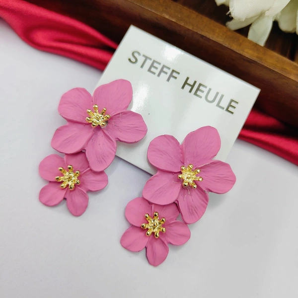 Sisterhood Double Flower Statement Earring3