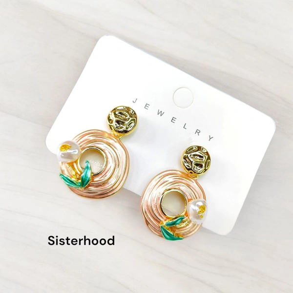 Sisterhood Statement color earrings 6 - Golden Tainoi