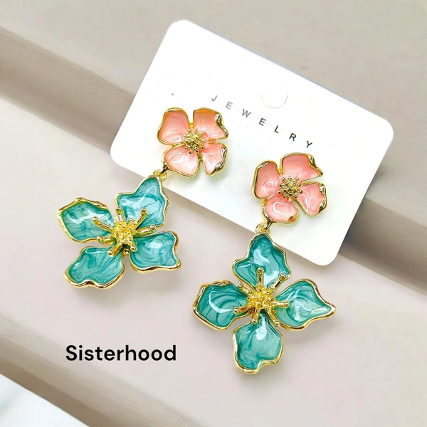 Sisterhood Flower Clourful stud 4