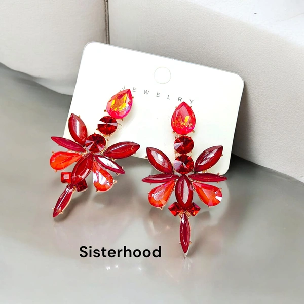Sisterhood Vintage floral Crystal earring 1