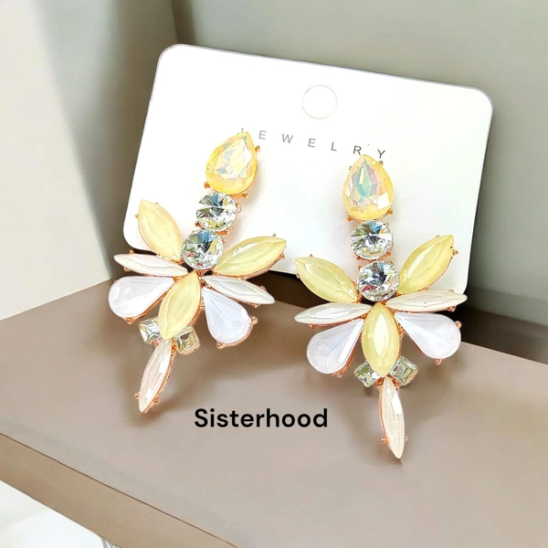 Sisterhood Vintage floral Crystal earring 3
