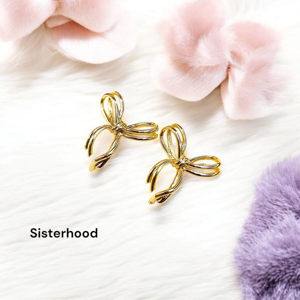 Sisterhood Stainless Steel Gold Plated Earring4