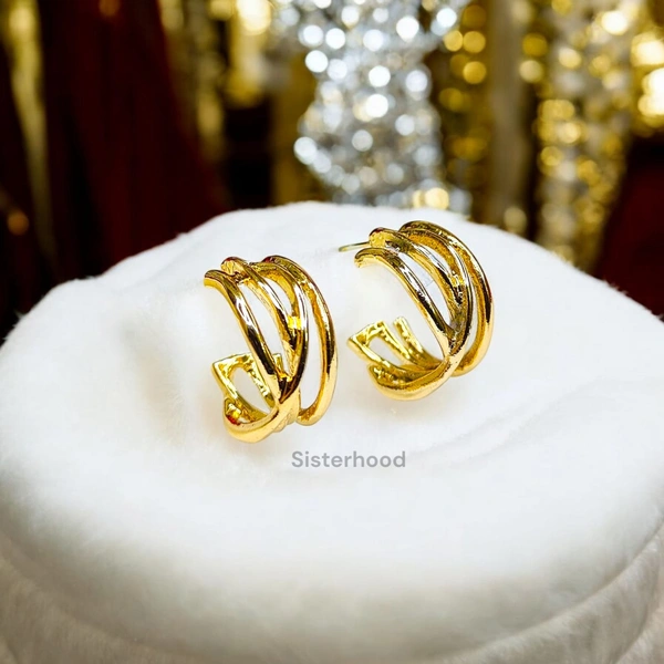 Sisterhood Stainless Steel Gold Plated Earring3