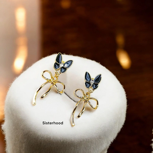 Sisterhood Stainless Steel Gold Plated Earring2