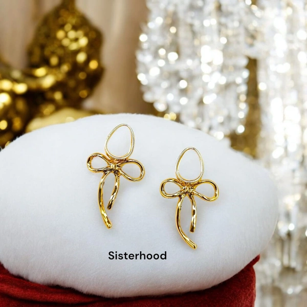 Sisterhood Stainless Steel Gold Plated Earring3
