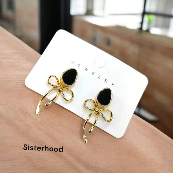 Sisterhood Stainless Steel Gold Plated Earring1