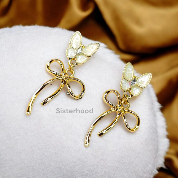 Sisterhood Stainless Steel Gold Plated Earring1