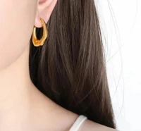 Sisterhood Stainless Steel Gold Plated Earring1