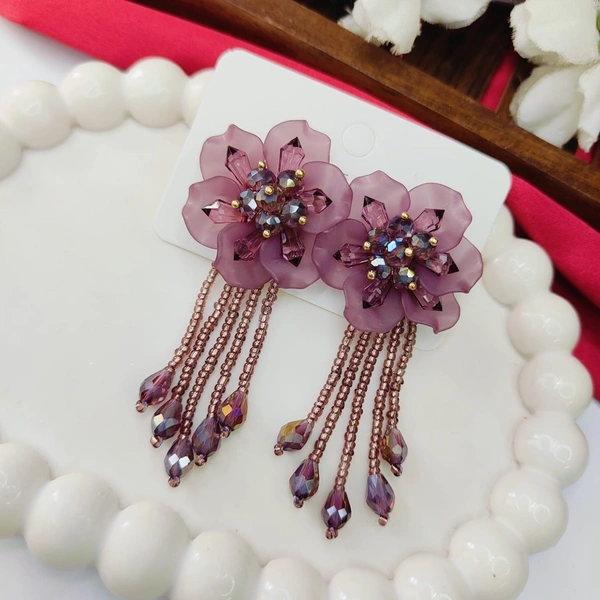 Sisterhood Flower Crystal  Imported Earring 2