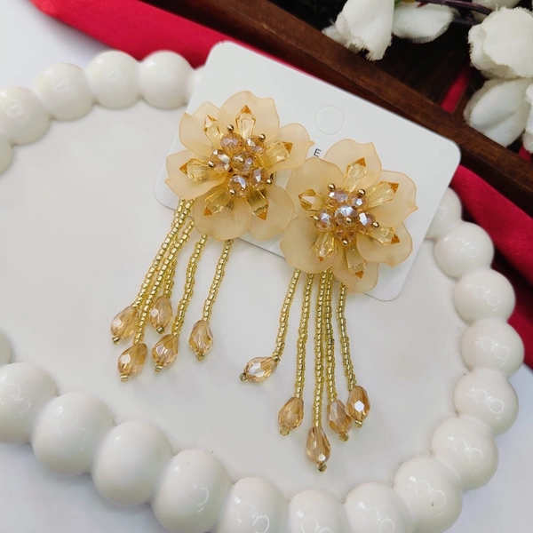 Sisterhood Flower Crystal  Imported Earring 1