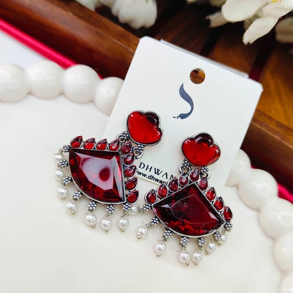 Sisterhood crystal  Earring4 - Maroon