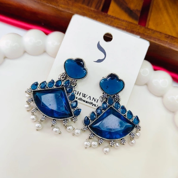 Sisterhood crystal  Earring10 - Blue