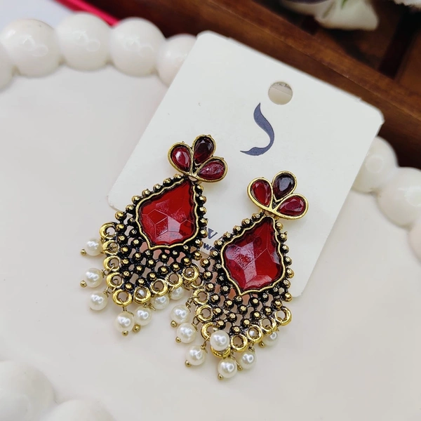 Sisterhood crystal  Earring19 - Maroon