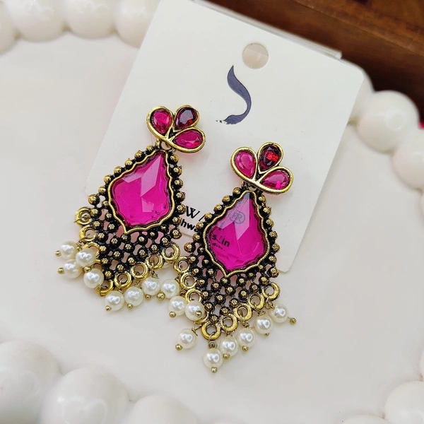 Sisterhood crystal  Earring24 - Cerise