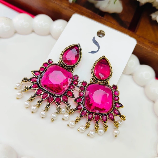 Sisterhood crystal  Earring20 - Red Violet