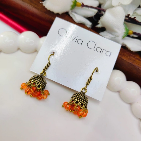 Sisterhood Golden Jhumka1 - Raw Sienna