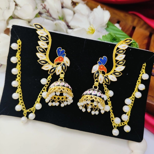 Sisterhood Jhumka with Mattal 3 - Black