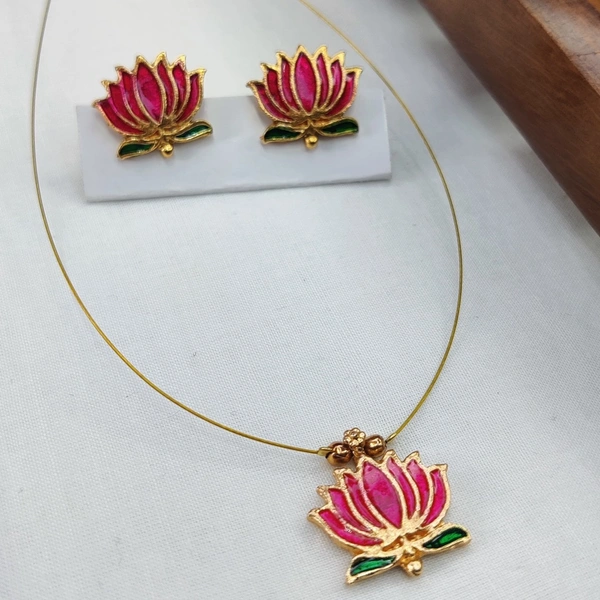 Lotus Invisible Chain with Earring 1