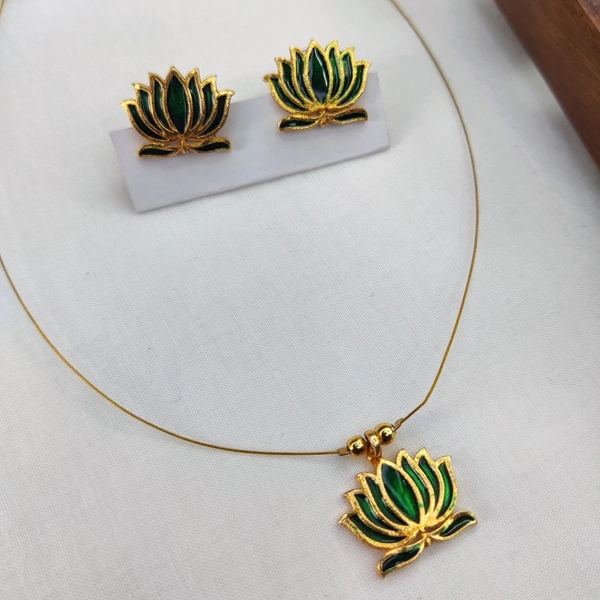 Lotus Invisible Chain with Earring 2