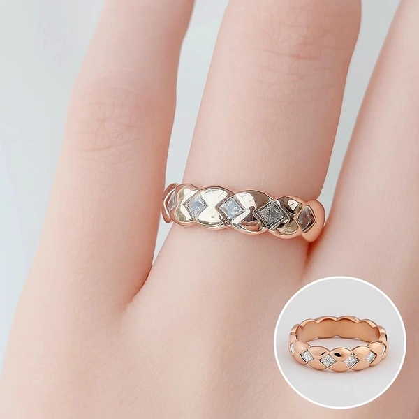 Anti Tarnish Imported Rose gold Ring 18