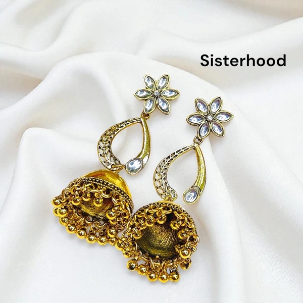Golden Weightless jhumkas