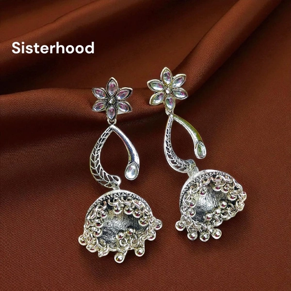 silver Weightless jhumkas