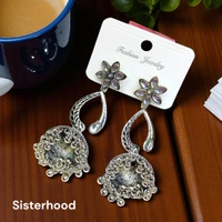 silver Weightless jhumkas