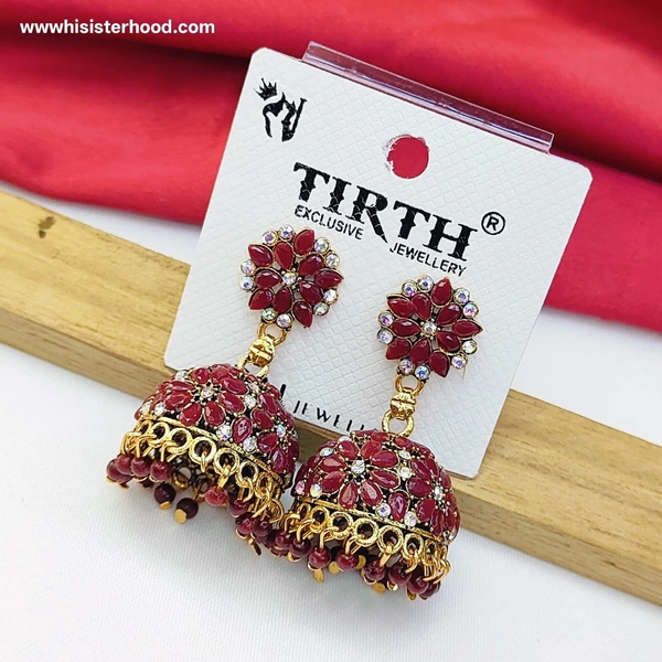 Colorful Stone Weightless jhumka 8