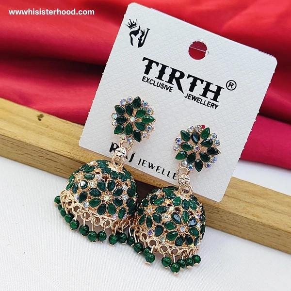 Colorful Stone Weightless jhumka 5