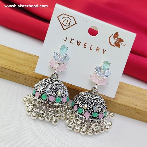 Silver Stone Jhumka 5