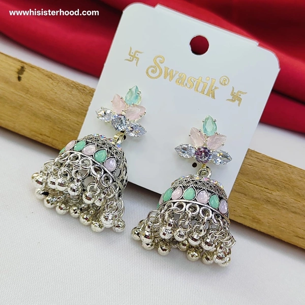 Silver Stone Jhumka 6
