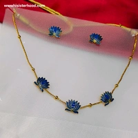 Trending Lotus Mala  - Navy Blue