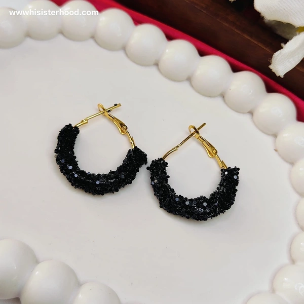 Sparkly  Glitter Hoop Earring 8