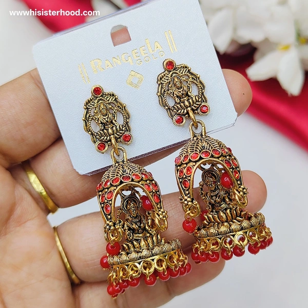 Lakshmi Jhumka7 - Red
