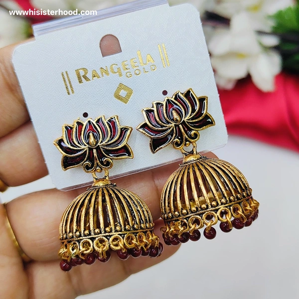 Jhumka 8 - Maroon