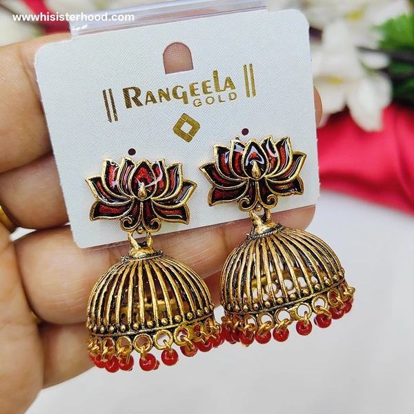 Jhumka 6 - Red