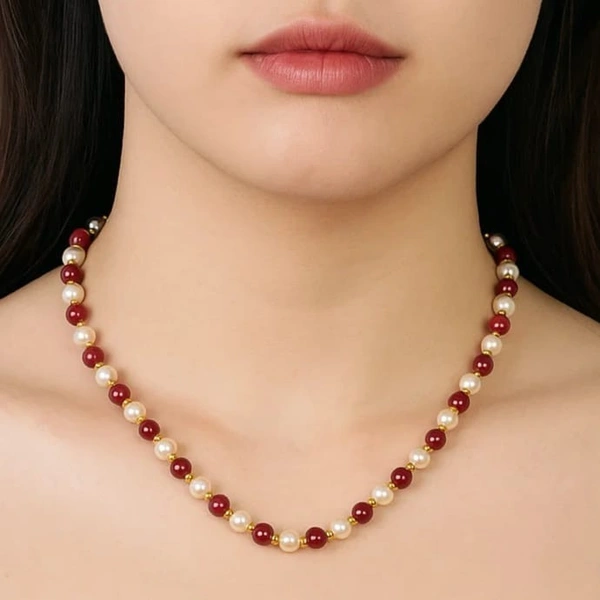 Scarlet Whisper Pearl Necklace